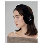  уголок данный . наушники машина b Logo мех наушники VA Curved Logo Fur Earmuff женский 