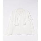 ショッピングagain ブラウス シャツ フリルカラーシャツ/ホワイト レディース