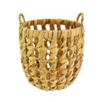 ショッピングカゴバッグ かごバッグ カゴバッグ ウォーターヒヤシンス ワイヤー 透かし 卵型 バスケット M