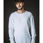 ショッピングスタッズ セーター ニット 「NO ID.」Studs Knit Pullover / スタッズ ニット プルオーバー メンズ