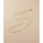 ネックレス K10スキニーネックレス スクエア レディース