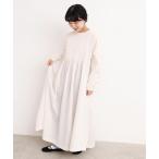 ワンピース バスクシャツみたいなピンタックワンピース