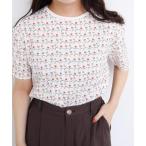 tシャツ ならんだチューリップ　プリント半袖Tシャツ レディース