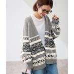 カーディガン 「追加」ジャガードカーディガン 2 レディース