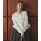 ショッピングリボン カーディガン 裾リボンラメカーディガン レディース
