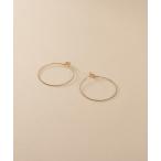 ピアス K10カットボールフープピアス レディース