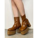 ブーツ ローファーライクベルトブーツ レディース
