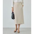 スカート トリアセダブルクロス ハイウエストタイトスカート/イージーケア・セットアップ対応・26SS