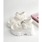 サンダル 軽量 厚底 ダブルソール シフォンバックル サンダル 5480 レディース