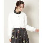 カーディガン ラウンドネックラメフェザーカーディガン レディース