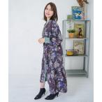 ワンピース 553271：星座・楽器・雪の結晶柄 布帛×コーデュロイワンピース