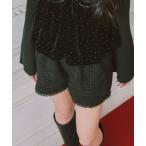  брюки бахрома твид шорты женский 