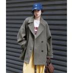 ピーコート pコート 2WAY ウールライクPコート レディース