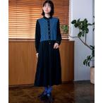 ショッピングミモレ丈 ワンピース サニークラウズ　ｆｅａｔ．　ｂｏｎｐｏｎ　ｐｏｎさんのブルーチェックワンピース「レディース」