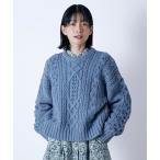 ニット セーター サニークラウズ　ｆｅａｔ．　早川ちひろ　手編みのようなアランセーター「レディース」 レディース