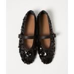 ショッピングスパンコール バレエシューズ パンプス メリージェーンスパンコール フラット10↑