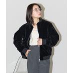 ショッピングベロア ブルゾン アウター ベロア 中綿ブルゾン レディース