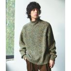 ショッピングハイネック セーター ニット ミックス ヤーンローゲージ ロールネック ニット メンズ