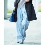 ショッピングダンガリー パンツ ソフトリネンダンガリーワイド パンツ レディース