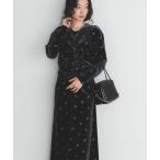 ワンピース ベロアシャーリングドレス