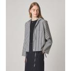 ブラウス シャツ 「Steven Alan」コットン キュプラ ストライプ フード シャツ レディース