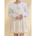 ショッピングブラウス ブラウス シャツ dot laceフリルカラーブラウス レディース