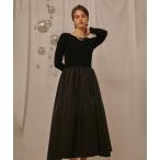 ワンピース タフタドッキングニットワンピース