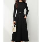 ショッピングワンスター ワンピース ウエスト切替ロングニットワンピース