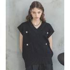 ベスト ジレ 「雑誌掲載」ペーパーモールニットベスト レディース