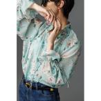 ブラウス シャツ フラワープリントブラウス レディース