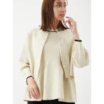 カーディガン 「セットアップ対応」フォルムアンサンブルくるみ釦ショートカーディガン レディース