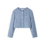 ジャケット ノーカラージャケット ツイードジャケット レディース