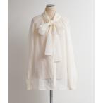 ショッピングタイ ブラウス シャツ シアーリボンタイ2WAYブラウス レディース