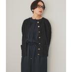 カーディガン ツイードライクニットカーディガン レディース