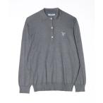 ショッピングPRADA 「PRADA」 ワンポイント長袖ポロシャツ 36 グレー レディース