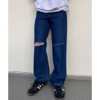 [Snap club] Denim брюки M индиго голубой женский 