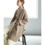 ショッピングロングカーディガン 「NOBLE」 ニットカーディガン - ベージュ レディース