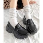 ローファー 軽量 厚底 ボリュームソール スニーカー ローファー 6594 レディース