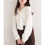 ショッピングブラウス ブラウス シャツ ２WAYリボンタイブラウス レディース