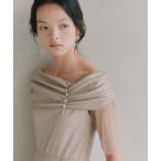 ドレス エクラパールオフショルドレス「結婚式 二次会 同窓会 成人式 パーティードレス」