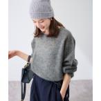 ニット セーター モヘヤmix カノコ柄プルオーバー レディース