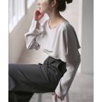 ブラウス シャツ 「26SS先行」スリットケープブラウス レディース