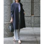 ショッピングnano 「NANO universe」 ノーカラーコート M ダークネイビー レディース