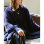 「NOBLE」 ニットカーディガン - ネイビー レディース