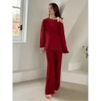 パジャマ ルームウェア リボンセットアップ レディース