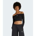 tシャツ エッセンシャルズ リブ オフショルダー 長袖Tシャツ / ロンT / アディダスオリジナルス adidas Originals レディース