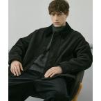 ブルゾン アウター 「新作」LEATHER TEX SUEDE HUNTING JACKET　｜冬服/衿コーデュロイ/スタンド/珍ストラップ/2WAY