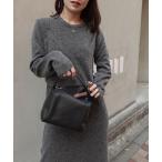 ショッピングニットワンピース ワンピース メランジニットビスチェ付きニットワンピース