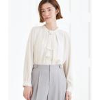 ブラウス シャツ 「マシンウォッシュ/防シワ/UVカット」ボウタイブラウス「マルチWAY」 レディース