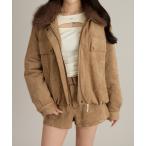 ショッピングスタッズ ジャケット テーラードジャケット 「セット着用可能」スタッズ＆フェイクファー付きブルゾン レディース